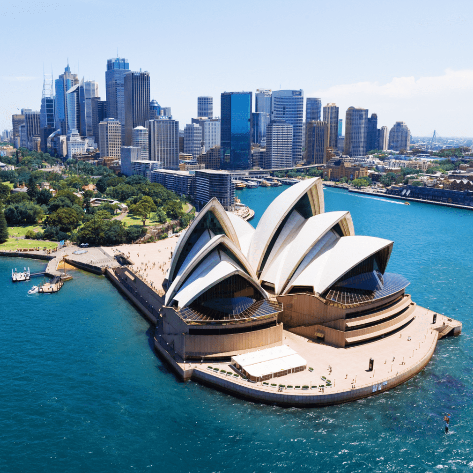 Ariel image of Sydney Opera house 