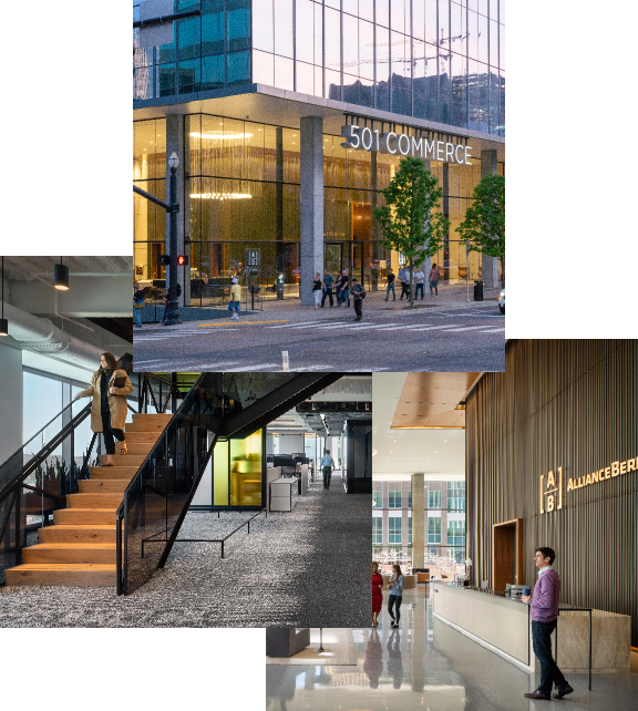 Three images of AB offices