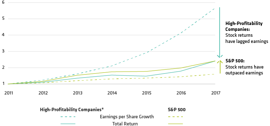 Returns of Highly Profitable US Companies Have Lagged Earnings